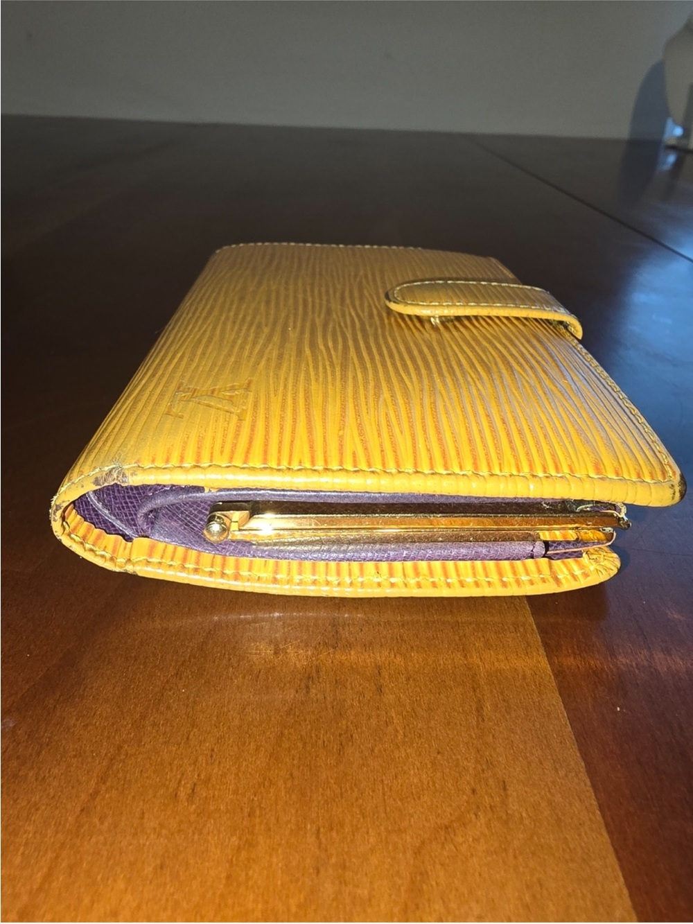 Authentic Louis Vuitton Epi Leather Mustard Yellow Kisslock Wallet - Picture 7 of 14